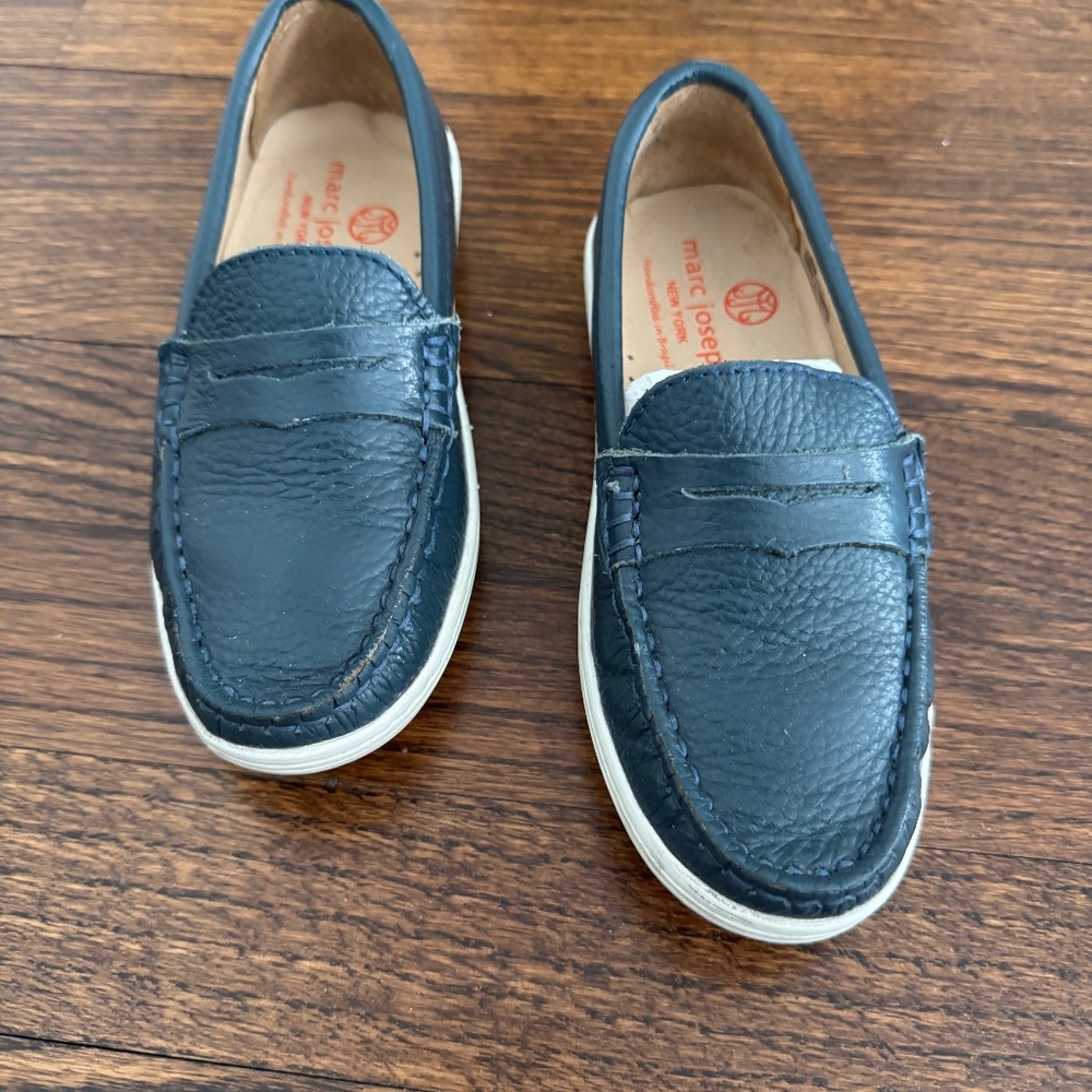 Navy Blue leather Loafers size 12.5  boys